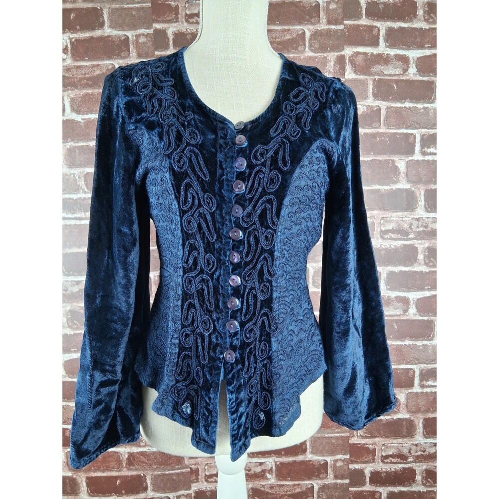 90s Velour Corset Whimsy Top Bell Sleeve Goth Victorian Vampire Fairy Grunge